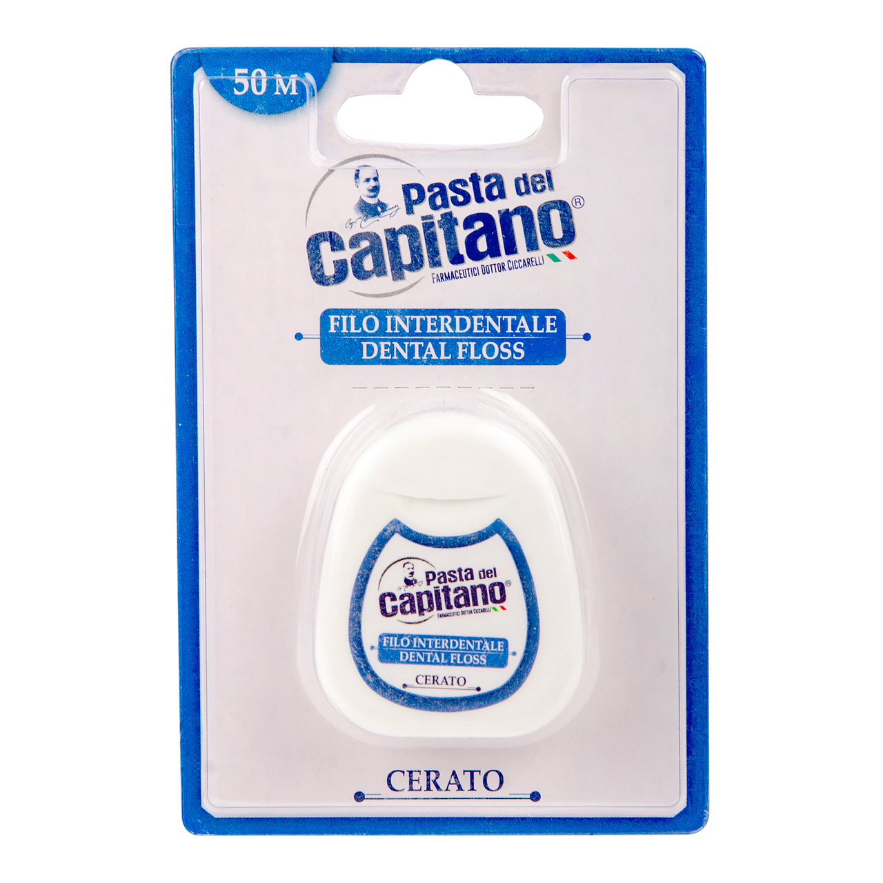 

Зубная нить Pasta Del Capitano Dentifricio 50 м, Белый