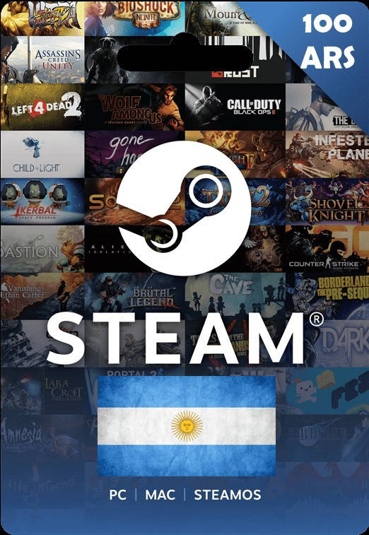 

Подарочная карта Steam Gift Card на сумму 100 ARS (ARGENTINA)