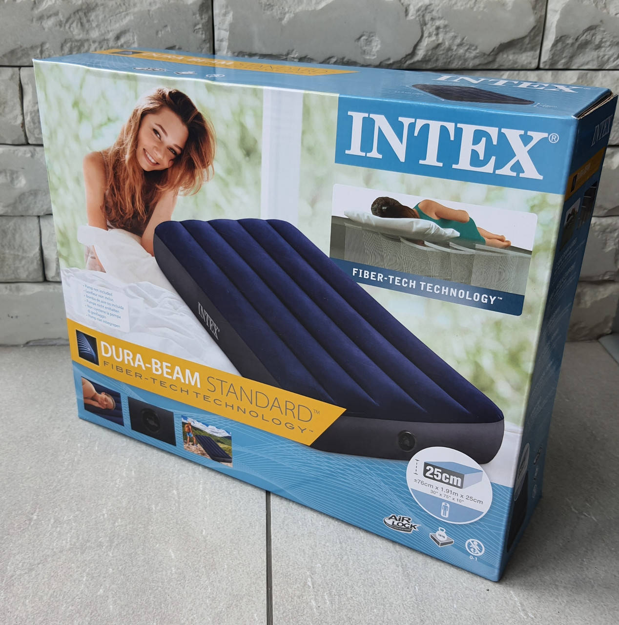

Intex Надувной матрас 64756 одноместный, 76х191х25см, в коробке