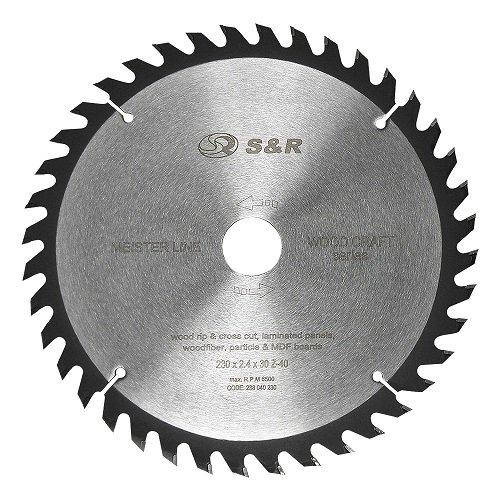 

Диск пильный S&R Meister Wood Craft 230x30x2,4 мм 40 зуб 238040230