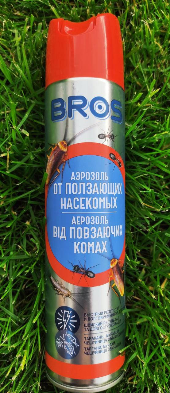 

Аэрозоль от всех ползающих насекомых Bros (БРОС от тараканов, блох, клопов, муравьев), 400 мл