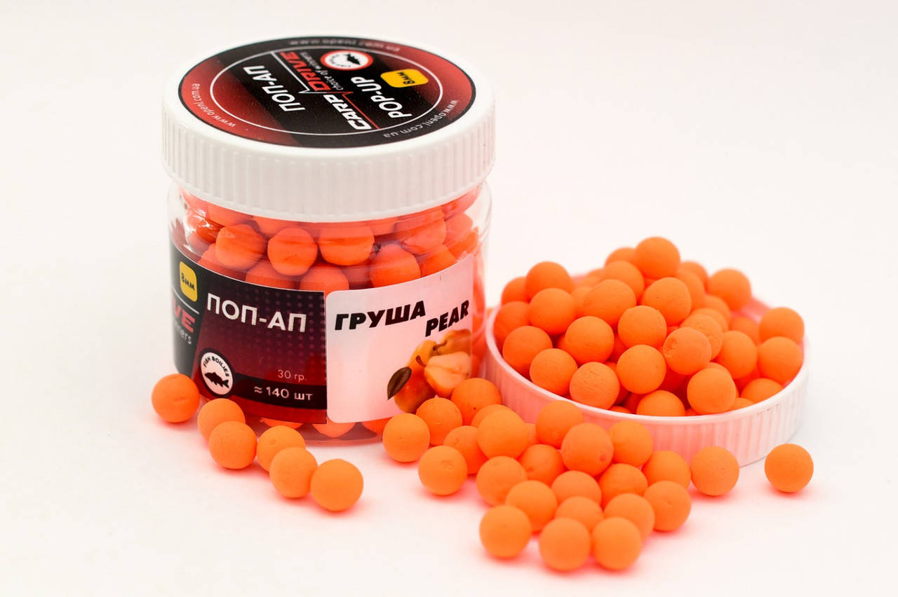 

Бойл плавающий, поп ап для рыбалки, поп ап Груша (Pear) 8мм Carp Drive