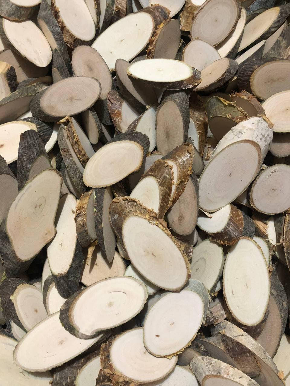 

Сруб срез спил основа Ольха Груша Береза 4-6 см / толщина 4 мм гладкая с корой для декупажа росписи выжигания