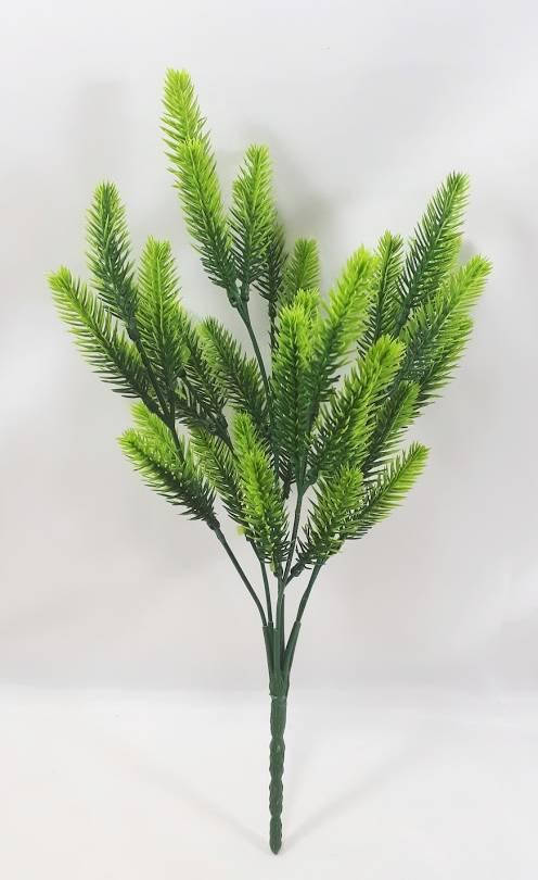 

Куст зеленой хвои 32см пластик искусственный новогодний декор