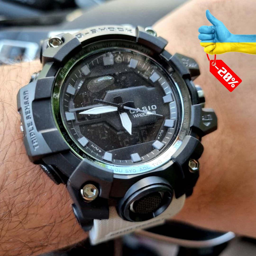 

Мужские тактические часы армейские военные Casio G-Shock черные
