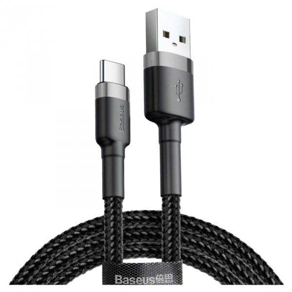 

Кабель для зарядки USB Type-C BASEUS cafule |3A, 100см| Чорний CATKLF-BG1, Черный