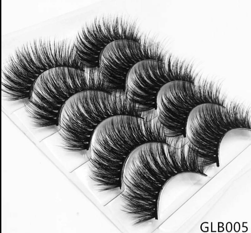 

Накладные ресницы 3D GLB005 5пар, Черный