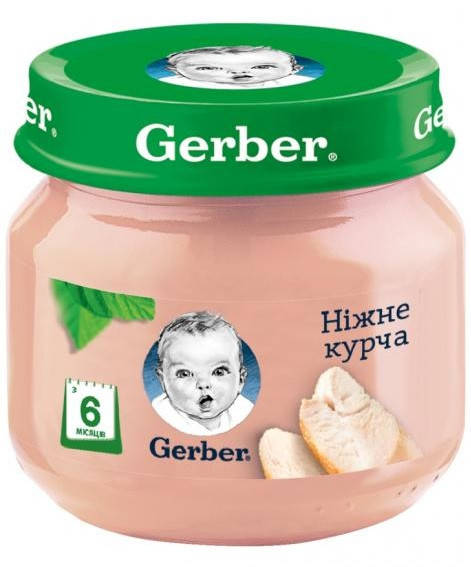 

Gerber Пюре мясное Нежный цыпленок 6м+ 80г