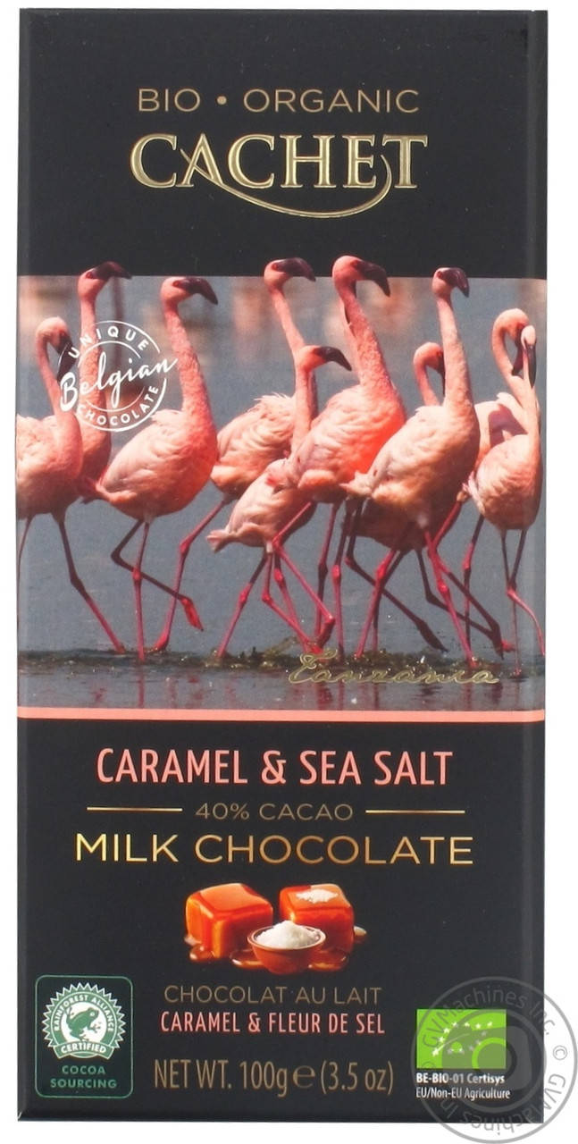 

Шоколад Bio-Organic Cachet молочный с карамелью и солью Бельгия 100г