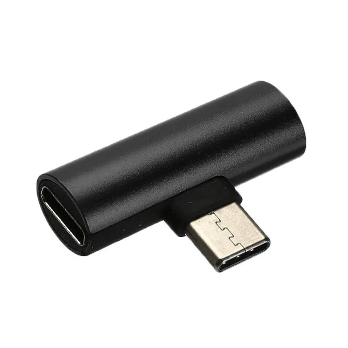

Переходник сплиттер 2 в 1 USB-C Type C в USB-C Type C адаптер для зарядки и прослушивания музыки (Черный)
