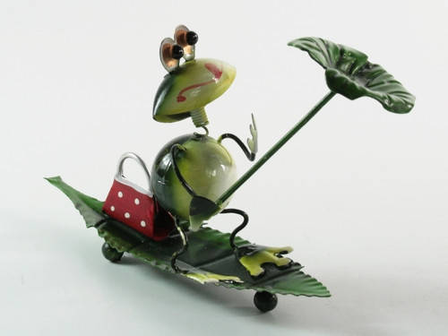 

Лягушка на Листе / Путешественница / Фигурка Металл 14x11x8 см