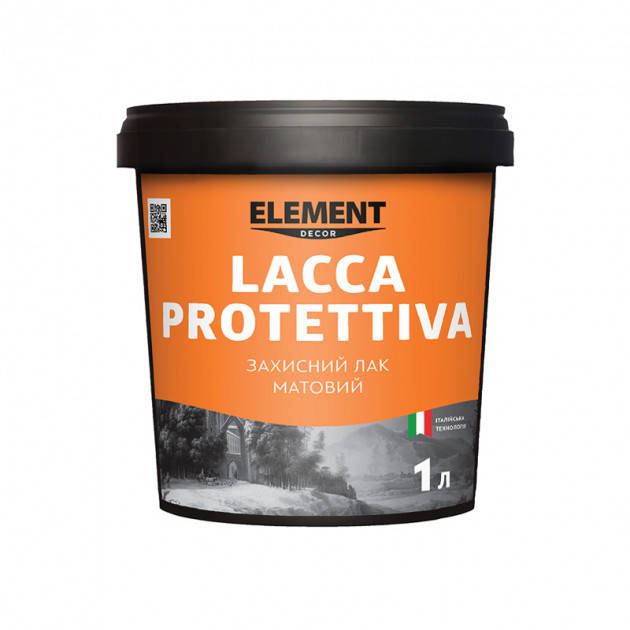 

Защитный матовый лак LACCA PROTETTIVA ELEMENT DECOR 1 л