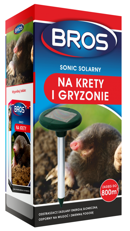 

Ультразвуковой отпугиватель от кротов и грызунов на солнечной батарее Sonic, Bros
