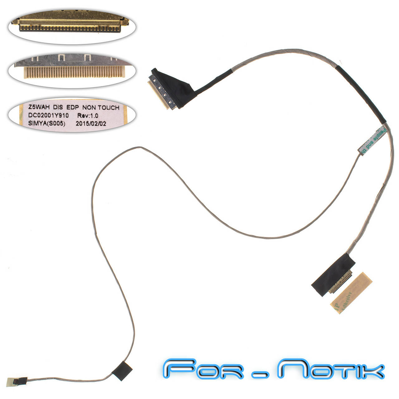 

Шлейф матрицы для ноутбука ACER (AS: E5-511G, E5-571G, E5-572G, EK-571G), eDP (non Touch) (dc02001Y910)