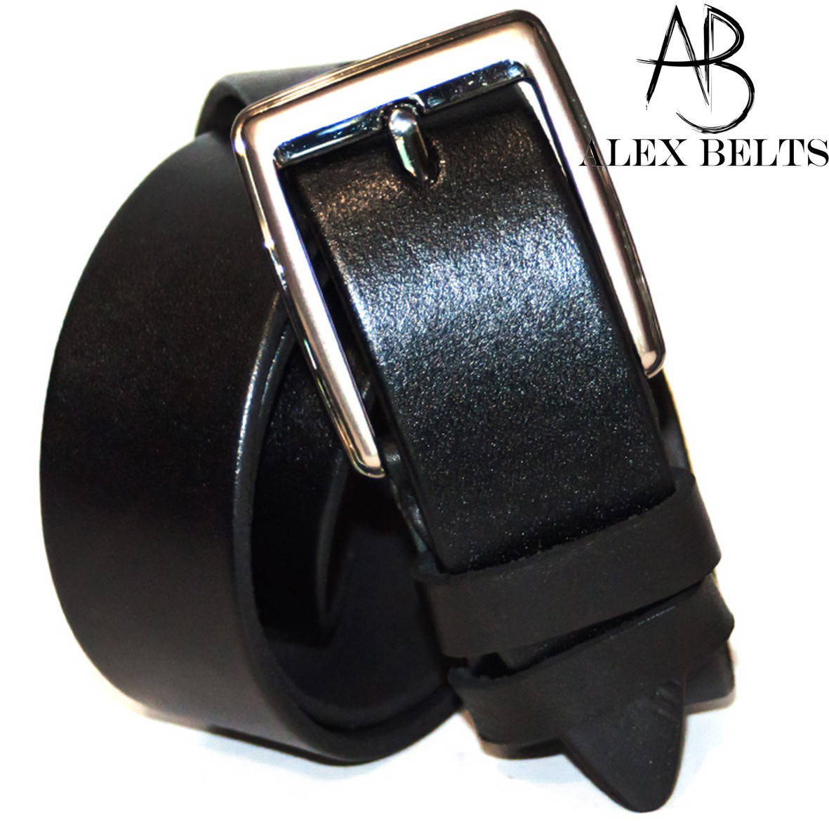 

Ремень мужской джинсовый кожаный гладкий 40 мм - купить оптом в Одессе, Черный