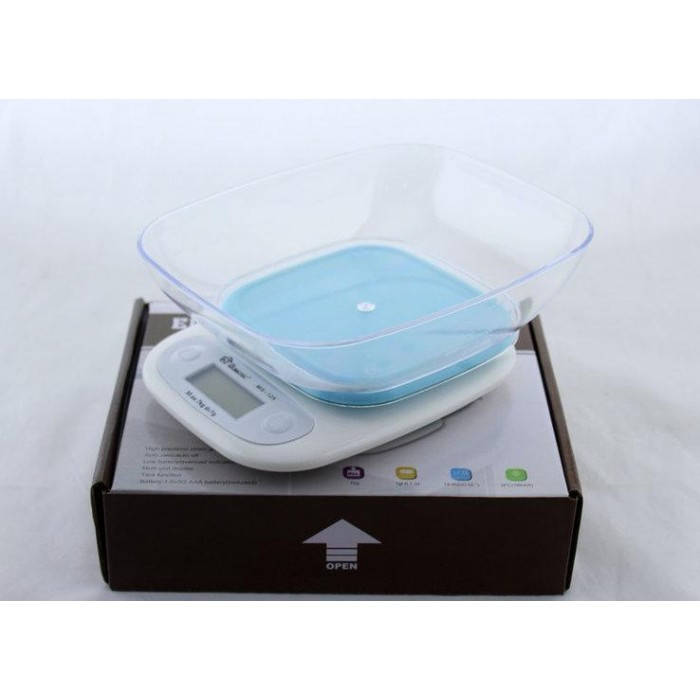 

Кухонные весы с чашей и подсветкой Domotec до 7 кг электронные на батарейках