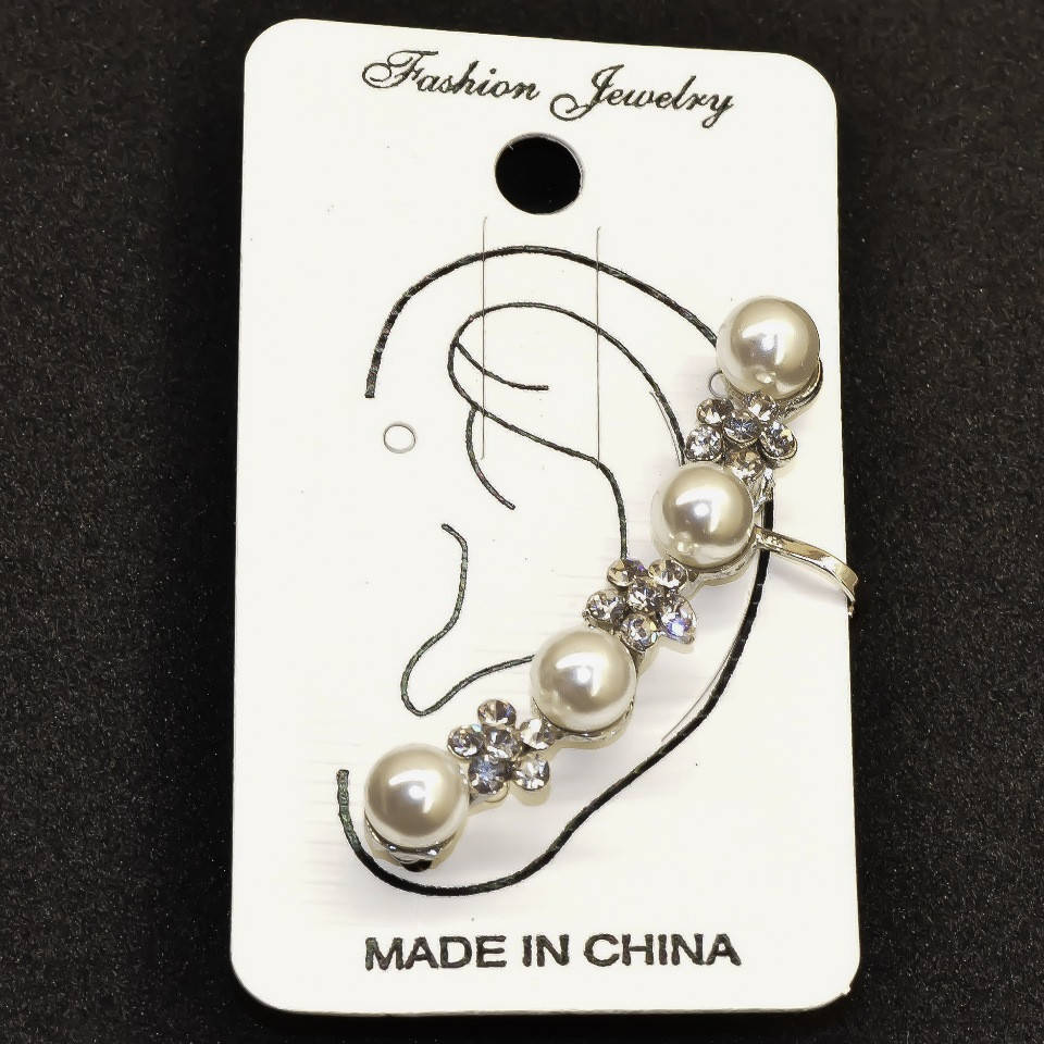 

Кафф на ушко L-48мм белый металл