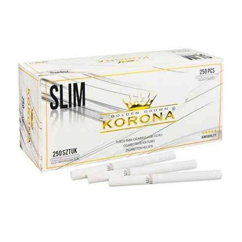 

Сигаретные гильзы Korona slim белые 250шт