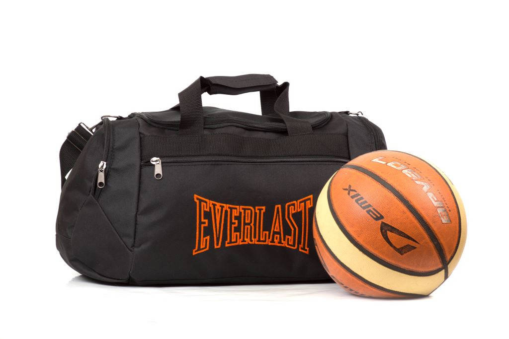 

Спортивная мужская сумка EVERLAST ORANGE для тренировок и зала черная, Черный