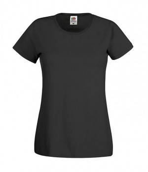 

Женская футболка легкая Fruit of the Loom Original T M, 36 Черный