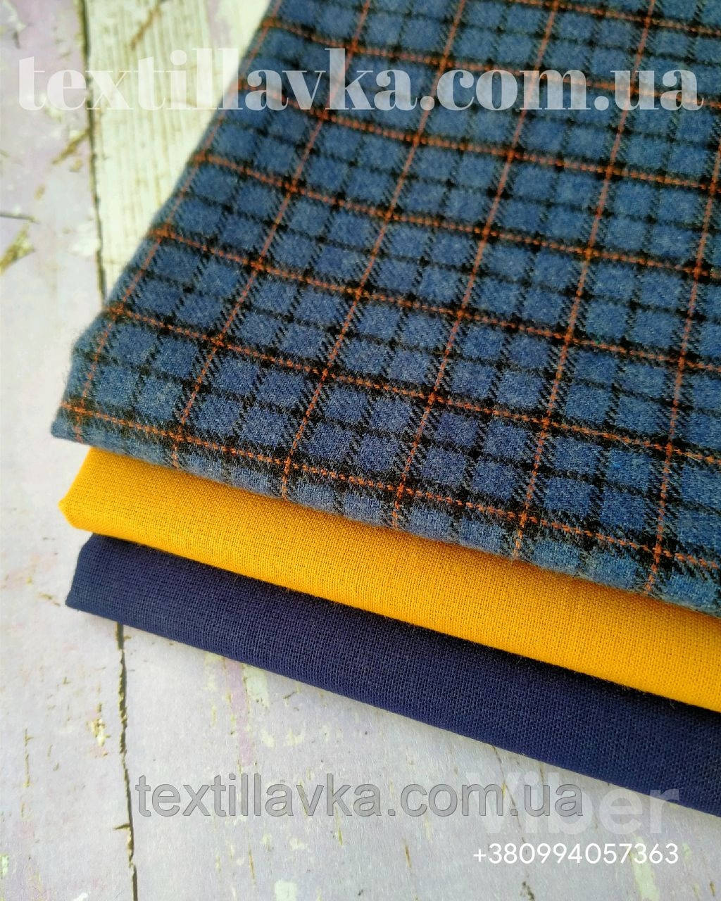 

Набор хлопковой ткани с костюмной клеткой для рукоделия из 3шт.