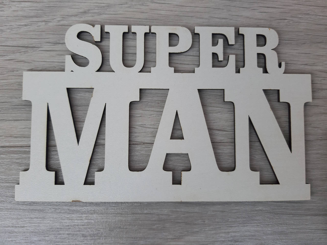 

Слово ламинированное в подарочную коробку "Super Man"