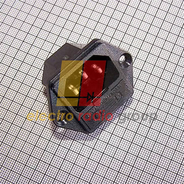 

Гнезда AC-4(AS-07) уши, папа, fuse 10A, 250V, Daier