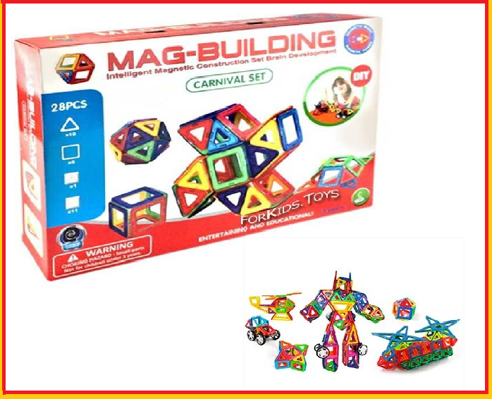 

Магнитный конструктор Mag Building 28 деталей, Детский конструктор , Конструктор на магнитах, Разные цвета