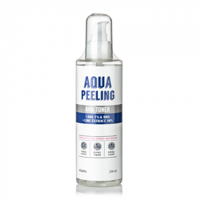 

A'PIEU AQUA PEELING 1% AHA-BHA TONER Слабокислотный Тонер с АНА и ВНА очищающий и отшелушивающий тонер 275 мл