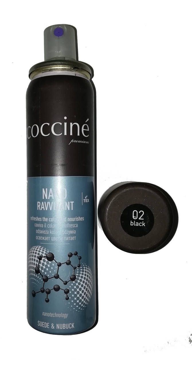 

Спрей краска Черная Кочине Coccine для нубука и замши 100мл, Черный