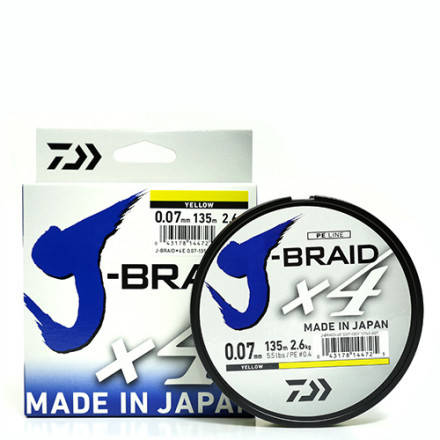 

Шнур DAIWA J-Braid x4 0,19mm 10,2kg 135m yellow