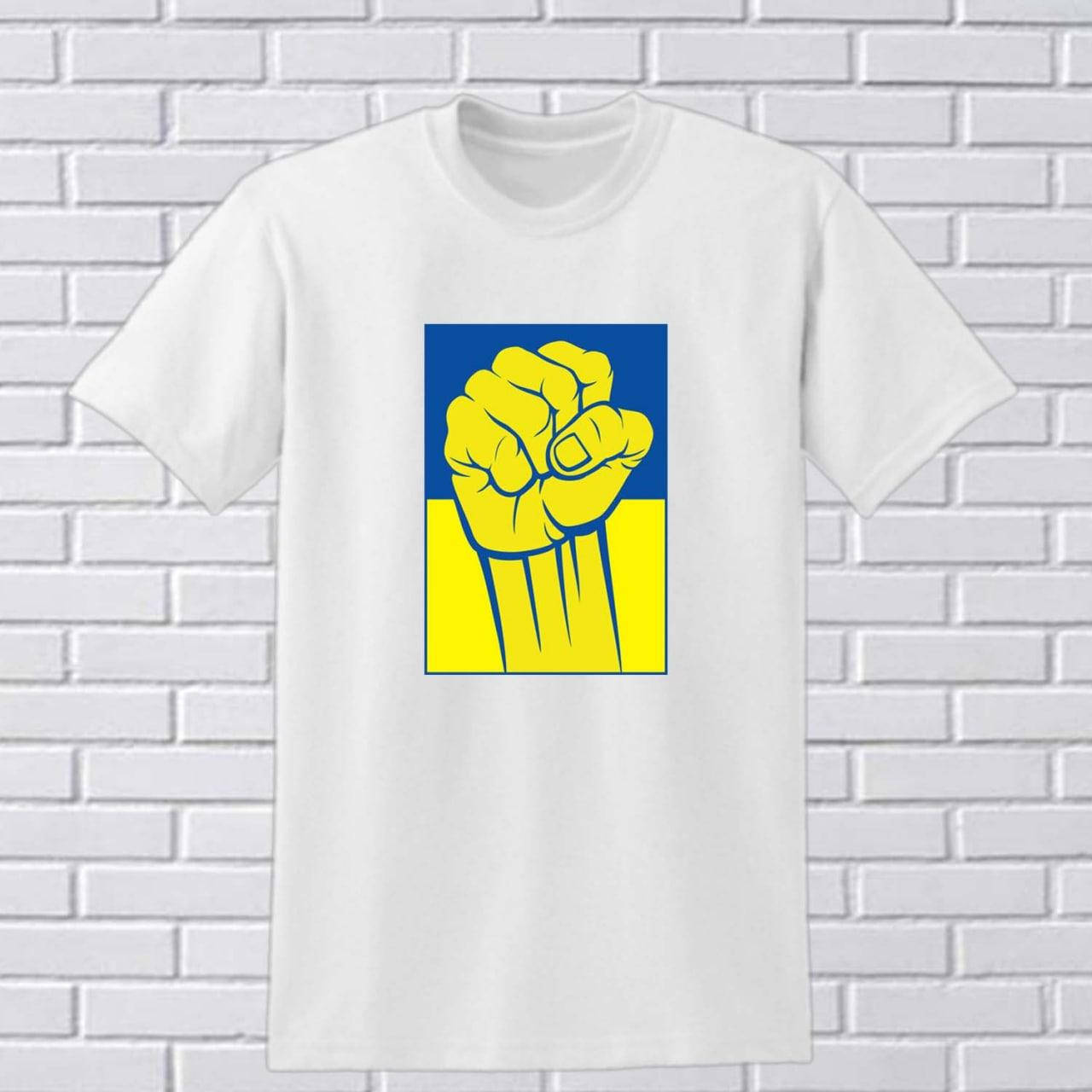 

Футболка белая с принтом "Слава Украине"