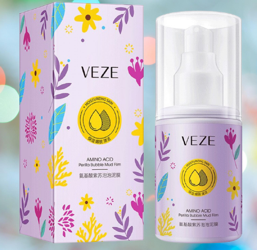 

Кислородная маска для лица с маслом периллы VEZE Amino Acid Perilla Bubble Mud Film, 50 гр