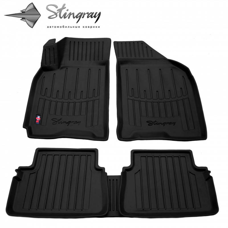 

Резиновые 3D коврики в салон на CHEVROLET Lacetti (2004-...)/Шевроле Лачети, Черный