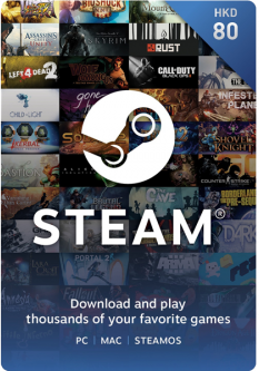 

STEAM WALLET 80 HKD ($10 USD) Регион Украина