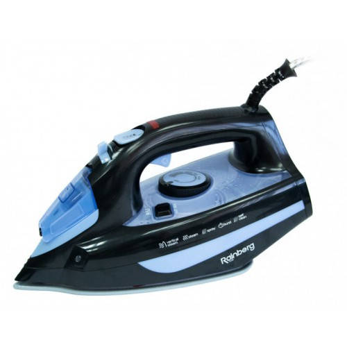 

Паровой утюг Rainberg RB-6311 черный, ручной утюг с керамической подошвой для одежды
