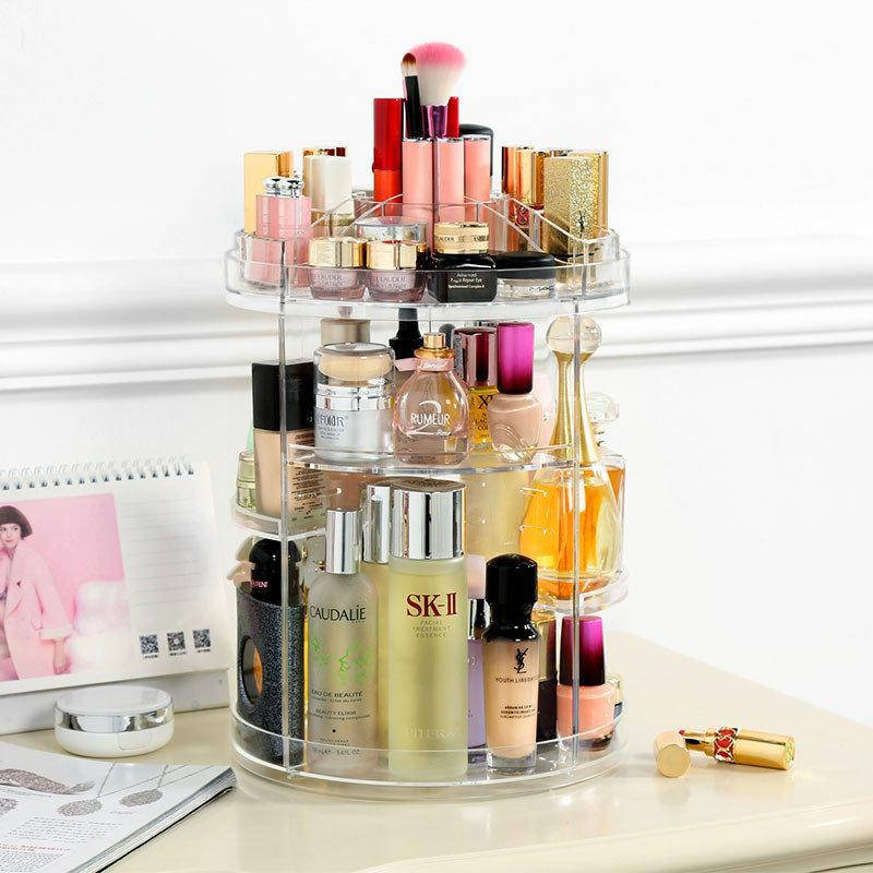 

Настольный вращающийся органайзер для косметики JN820