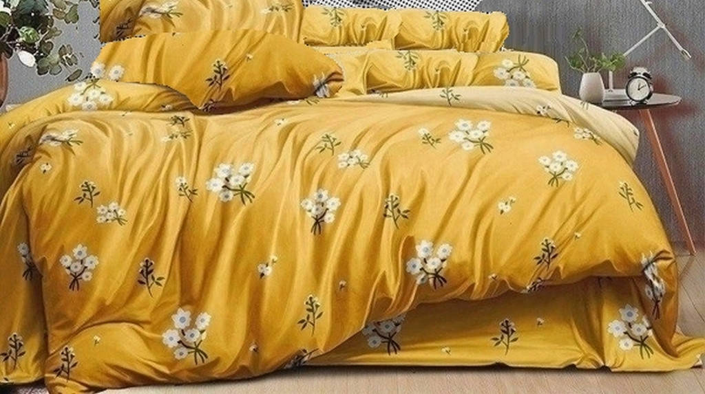 

Ромашки акварель - Сімейний комплект з простирадлом на резинці