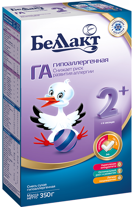 

Смесь для вскармливания детей с риском развития аллергии «Беллакт ГА 2+»