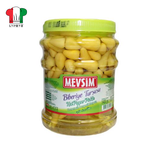 

Перец папперони острый 1400/750г, тм Mevsim