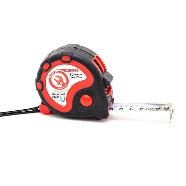 

Рулетка стальная с фиксатором 5м INTERTOOL MT-0605