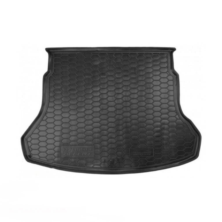 

Коврик в багажник для Hyundai Accent (2017>) (седан) резино-пластиковый (AVTO-Gumm) автогум, Черный