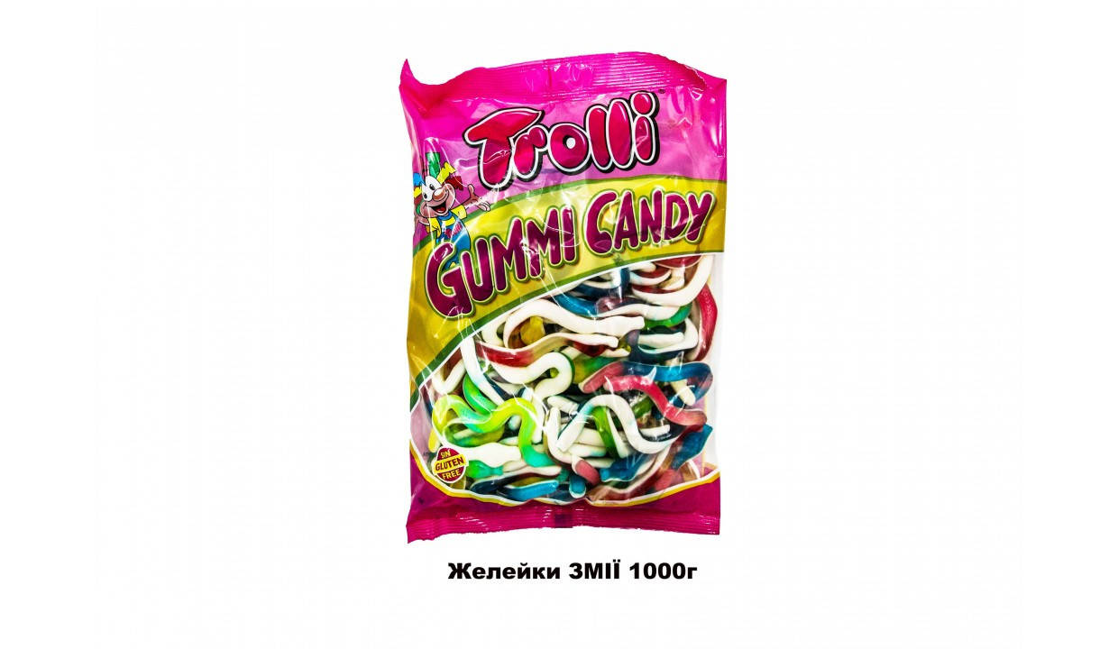 

Жевательный мармелад Trolli "Змеи" 1кг в пакете.