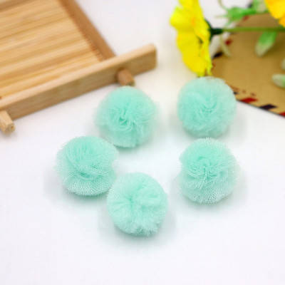 

( 10шт ) Помпоны из фатина, Ø20мм, цвет мятный