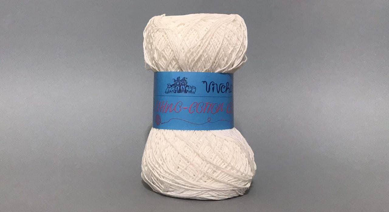 

Пряжа хлопковая Vivchari Ethno-Сotton Classic, Color No.014 молочный