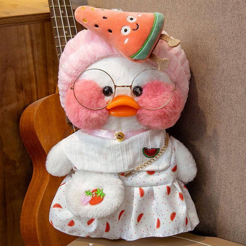 

Мягкая игрушка уточка LaLafanfan, оригинал, 30 см, Белый
