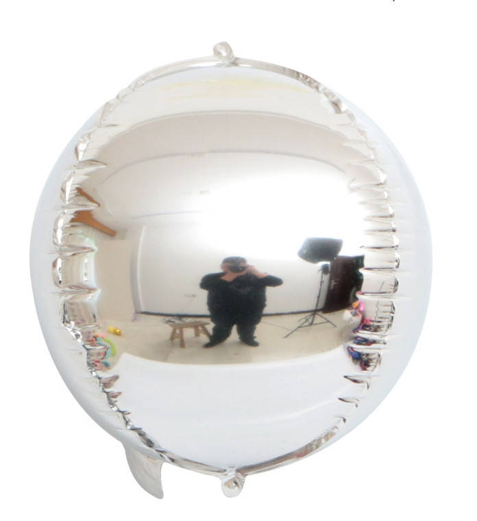 

Шар фольгированный сфера 3D серебро 10" (Китай), Серебристый