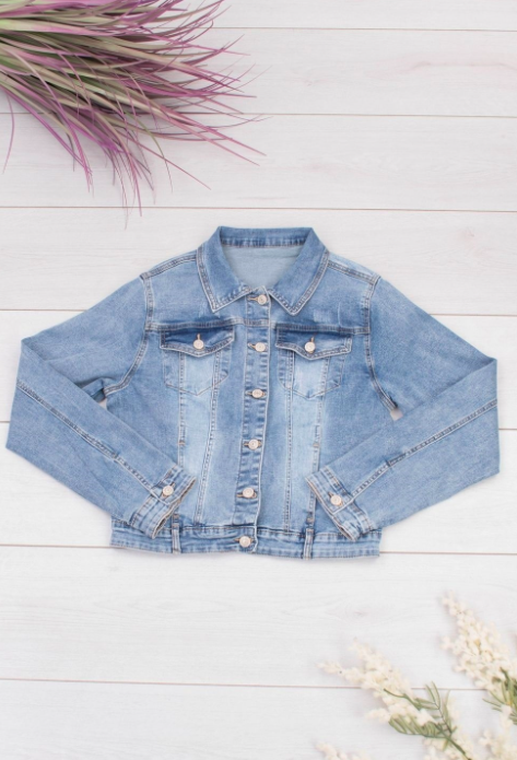 

Короткая джинсовая женская голубая курточка, размеры XS-2XL XL, Голубой