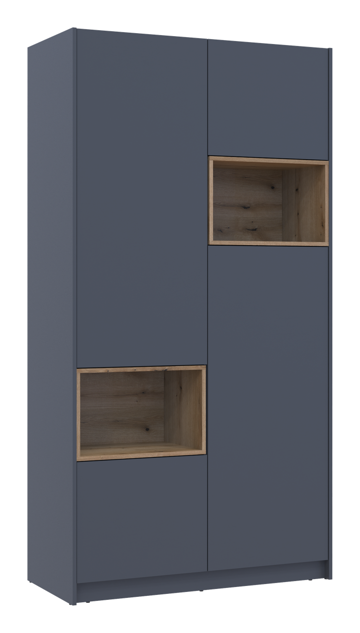 Шафа для одягу з нішею Doros Дейл Графіт/Дуб Евок 2 ДСП 115.2х52х220 (80737722) 6
