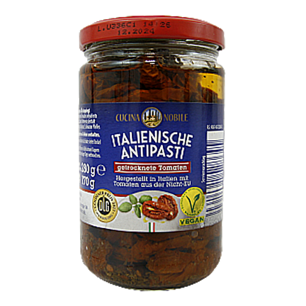 

Помідори вялені Кучіна Cucina Nobile 170/280g 12шт/ящ (Код : 00-00012040)